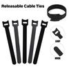 10-100PCS Reusable Hook and Loop Straps Fastening Cable Ties Cable Straps Nylon Securing Wire Cord Ties Organizer Fastener Tape