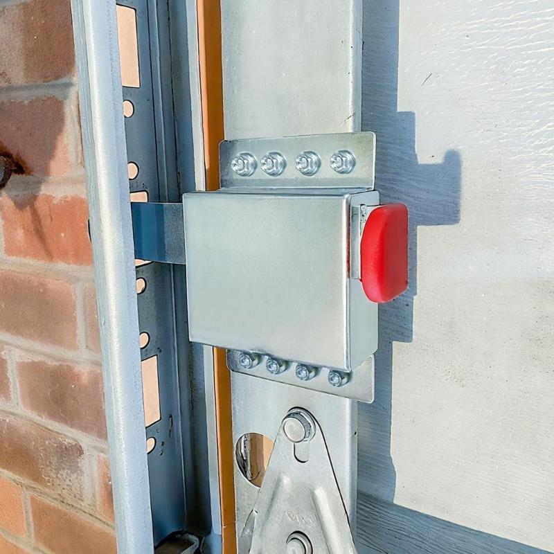 Steel Garage Security Bolt Lock Easy Installation with Auto Tapping Screws Not Theft Reinforced Designs for Household