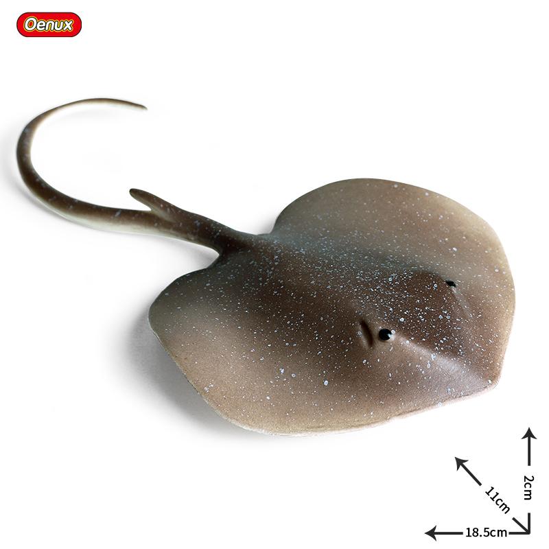 Oenux 10PCS Sea Life Animals Ray Devilray Mantaray Model Action Figures Figurines Ocean Marine Aquarium Education Kids Toy Gift