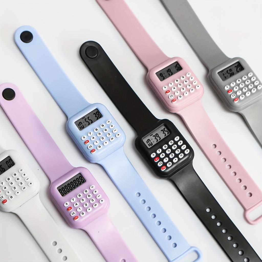 Multifunktionale Kinderuhr mit elektronischem Taschenrechner für Studentenpartys mit Datumsfunktion, Digitalanzeige, Geschenk für Partys und Festivals