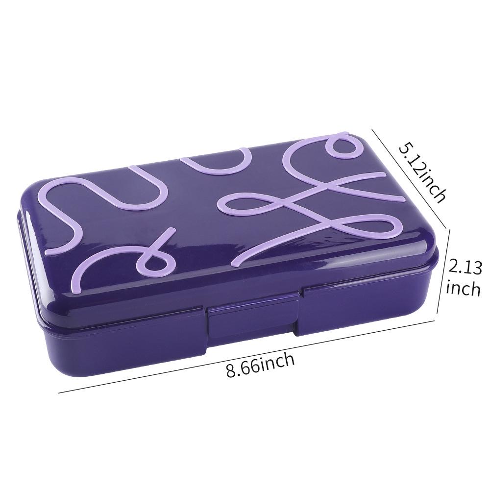 Multi-layer Student Storage Box - Large Capacity, Multi-functional Plastic Pencil Case.