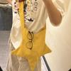 Dames Schattige Casual Stervormige Schoudertas Effen Kleur Canvas Crossbody Tas Vrouwen All-match Grote Capaciteit Handtas voor Winkelen