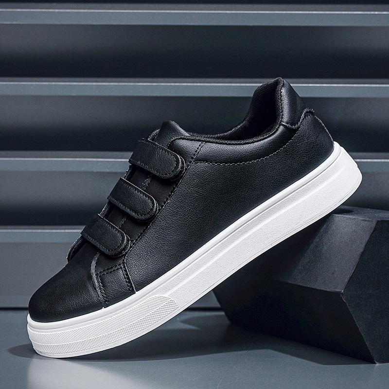 Korean Style Men's White Velcro Casual Shoes - Summer 2026 Fashion Trend