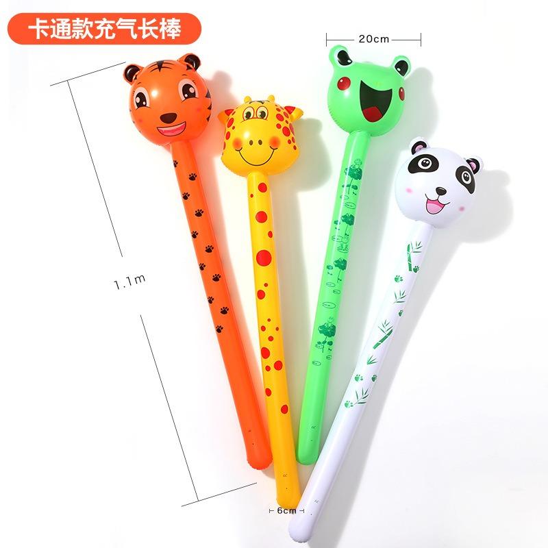 Inflatable Pvc Cartoon Animal Inflatable Stick Toy For Children Outdoor Play