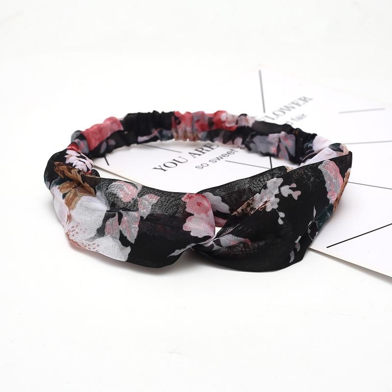 Fashion Bohemian Headband Print Hairbands For Women Girls Vintage Cross Knot Turban Bandanas Headwear Hair Accessories