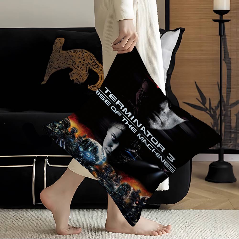 80er Jahre Film TV Der Terminator Kissenbezug Auto Überwurf Kissenbezug für Sofa Auto Weihnachtsgeschenk 40x40cm 45x45cm