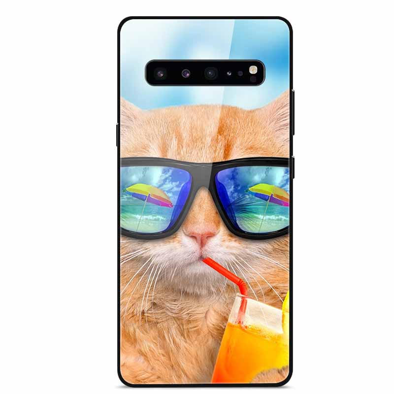 For Samsung S10 5G Case S10e S9 S8 S7 Edge Luxury Tempered Glass Hard Back Cover For Samsung Galaxy S10 Plus Lite TPU Bumper