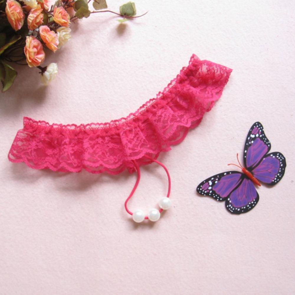 Sex Underwear Free Sex Underwear Women's Sexy T-pants Pearl Large Size Open Crotch Thong Lace Temptation Wholesale