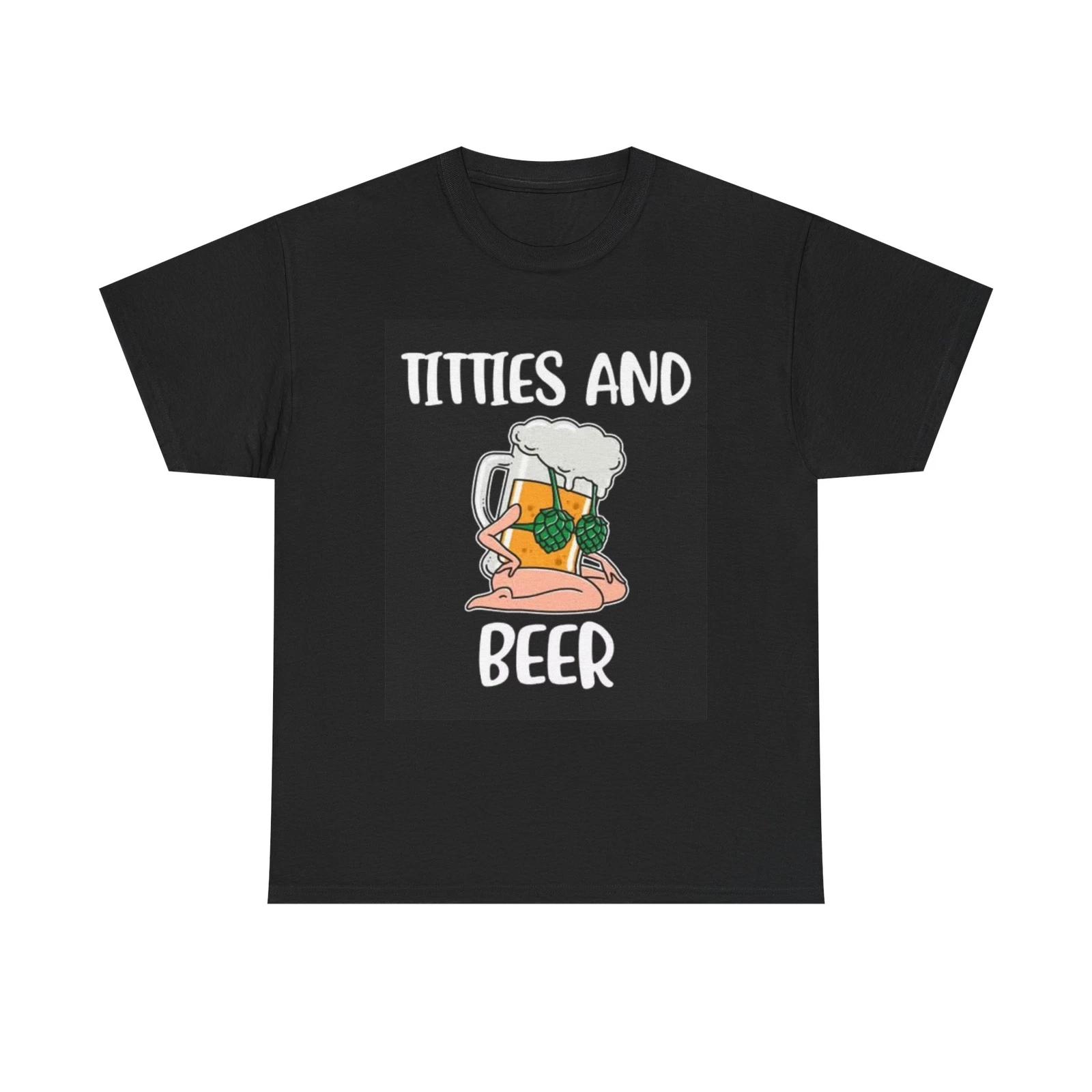 Men s and Women s T-shirts Titties And Beer Graphic XL