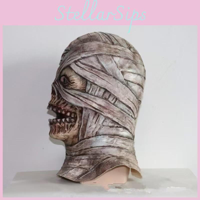 Latex Mummy Mask For Halloween With Diy Spooky Effect For Costume And Party Use