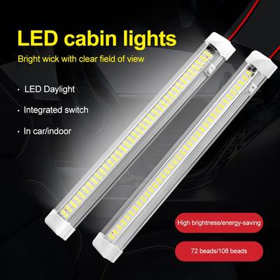 Auto Universal Innenbeleuchtung 12V 24V 108 LED Lichtleiste Bar Leselampe Kabinenbeleuchtung Dach Fahrzeug Innendeckenleuchte für LKW Boot RV Camper