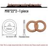 Annealed Red Copper Gasket Washer Pad for Sealing Fastener, M4-M34