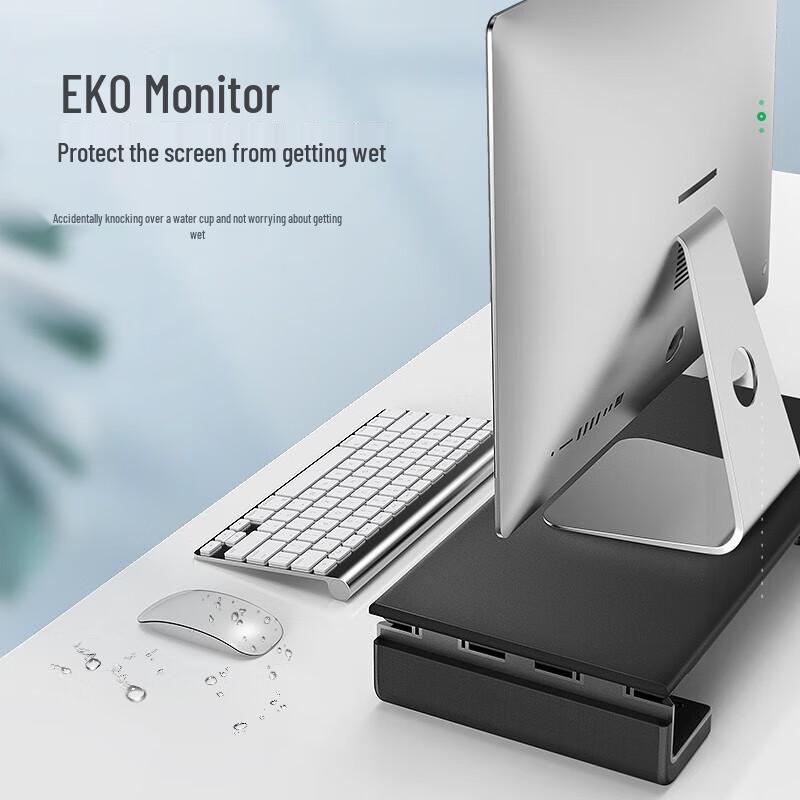 llano Q5 Adjustable Monitor Stand with Storage Drawer