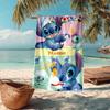 Custom Name Ultra-Soft Beach Towel with Stitch Theme,Ideal for Pool - Camping, Diving - Perfect Travel Essential, Vibrant Beach Towel.