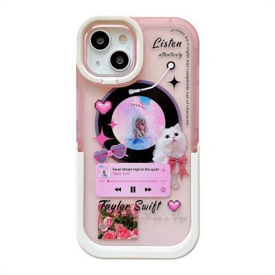 Invisible Apple 11 mobile phone case double bracket iphone11pro NetEase cloud earphone cat transparent soft case anti-fingerprint