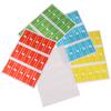 30Pcs/Sheet Self-Adhesive Cable Sticker Waterproof Identification Colorful Tags
