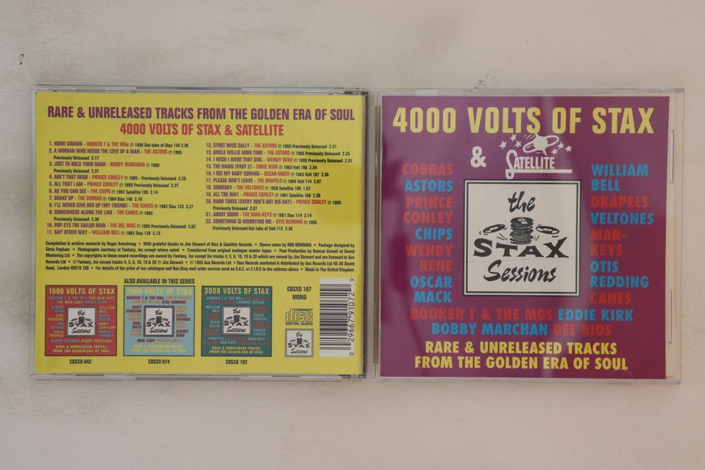 CD VARIOUS - 4000 Volts Of Stax & Satellite CDSXD107 Stax 1995 UK Soul/Funk Used