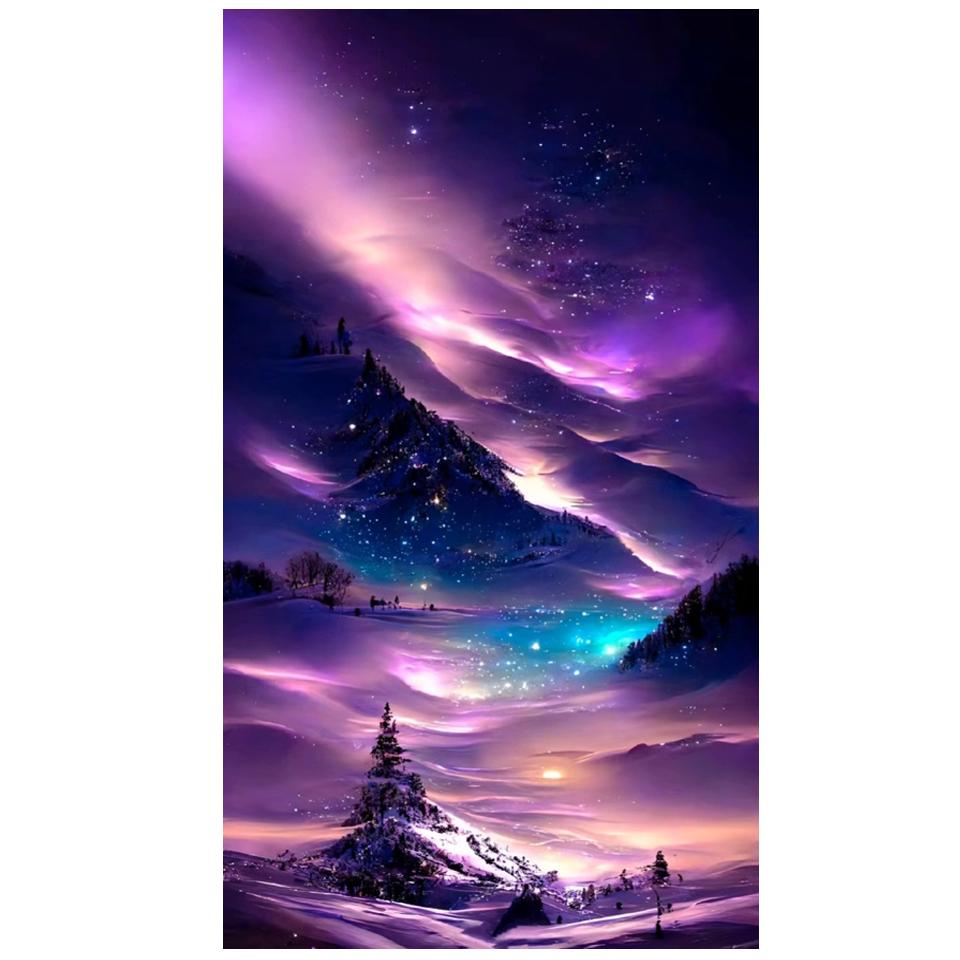 New Arrival 5D Diamond Painting Starry Sky Landscape Full Diamond Mosaic Cross Stitch  Kits Rhinestone DIY Embroidery Home Decor