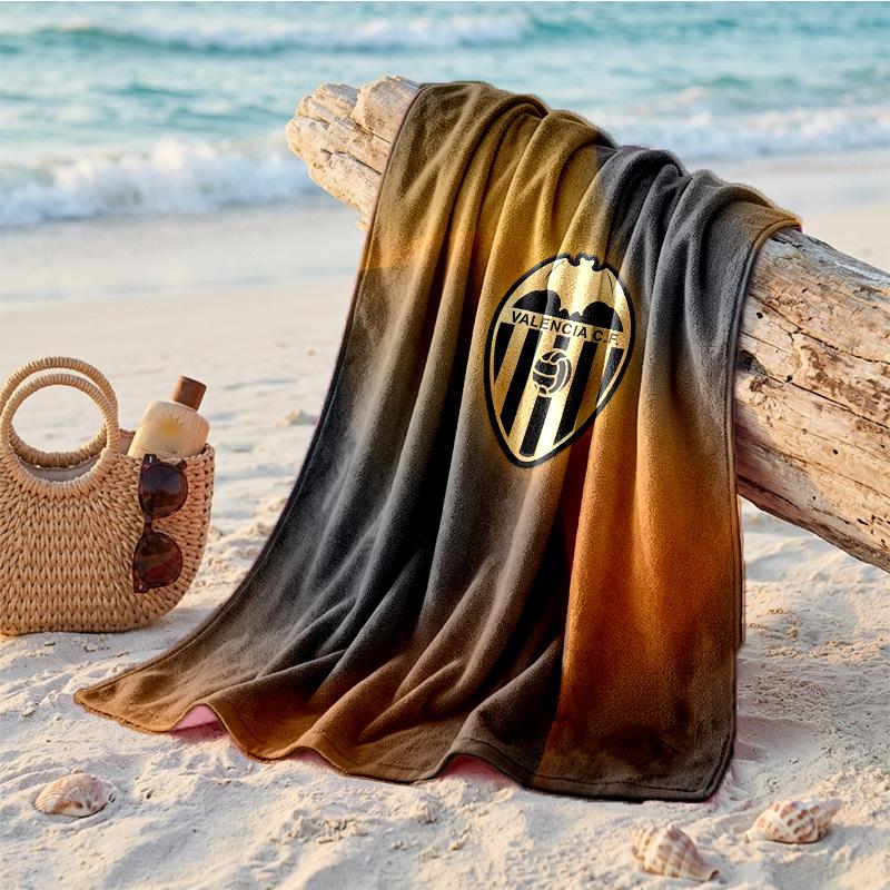 Valencia FC Print Microfiber Beach Towel Quick Dry Absorbent Large Towel For Beach Swimming Travel