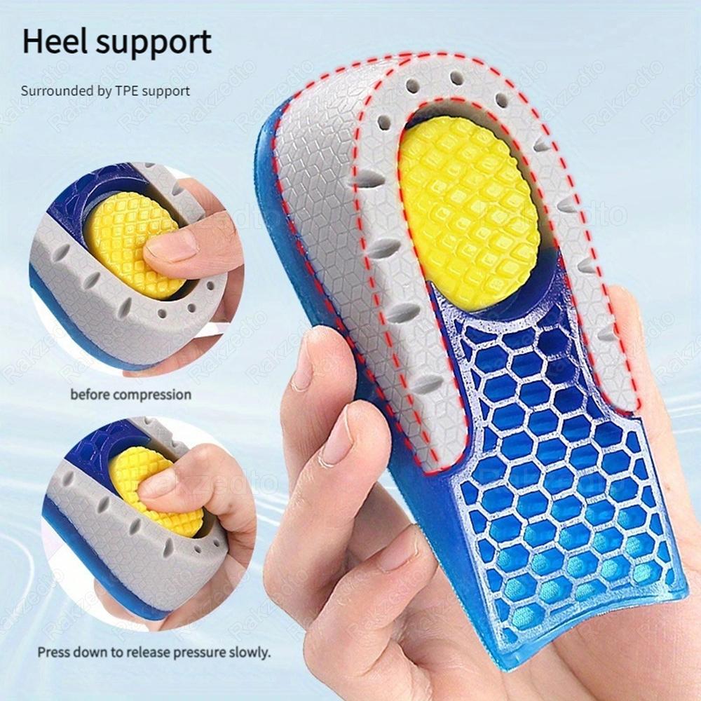 Silicone Height Increase Insoles for Men Women Elastic Heightening Increase Templates Gel Insoles for Shoes Heel Lift Shoe Sole