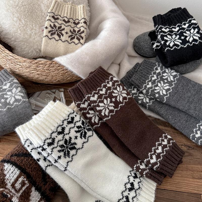 Kids Leg Warmers Socks Cover Stretchy Ribbed Design Cosy Warm Winter Socks For Girls Sweet Inspired Outfit