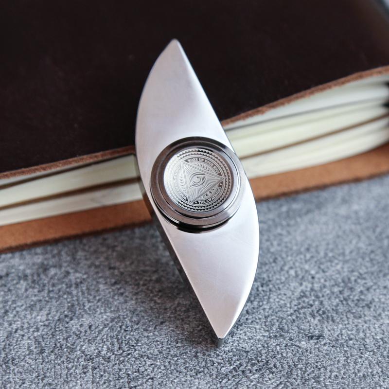 Two Leaf Fingertip Gyroscope Fidget Spinner Antistress Hand Rotation Fidget Toys Hand Spinner Metal Toys Adults Gift