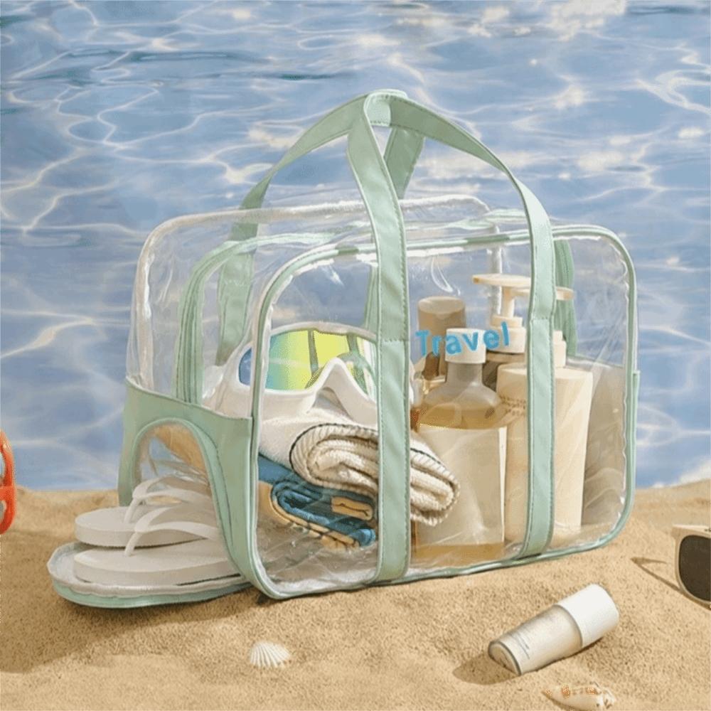 Large Capacity Transparent Cosmetic Bag Lightweight Swimming Storage Bag Sports