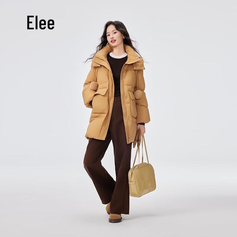 Women's Mid-Length Hooded Down Jacket