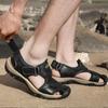 Fashion With Platform Male Shoe Height Closed Toe Genuine Leather Cheap Liquidation Color Big Size 2025 Styles Open Buy Eva Men's Sandal