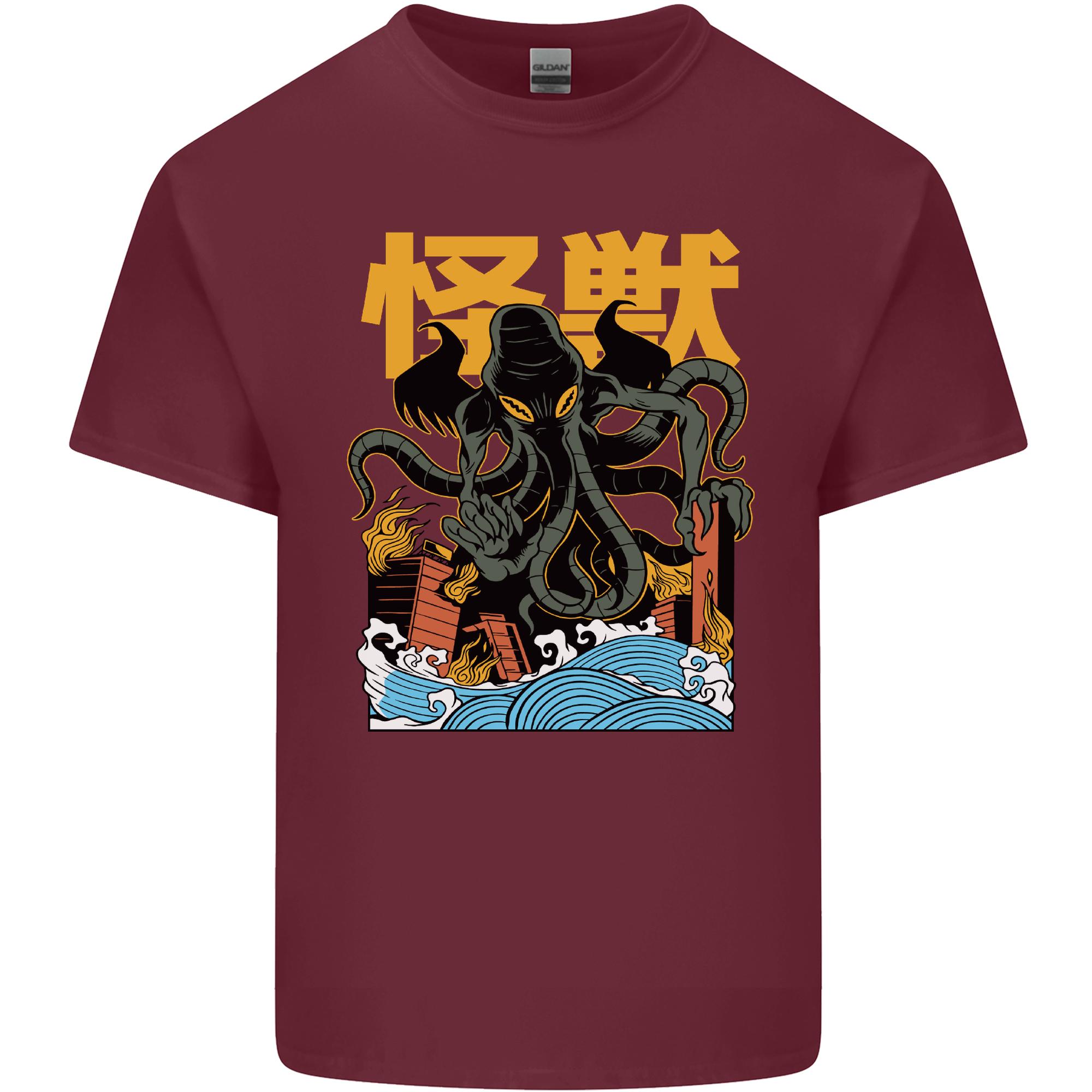 Cthulhu Japanese Anime Kraken Unisexs Light Cotton TShirt S