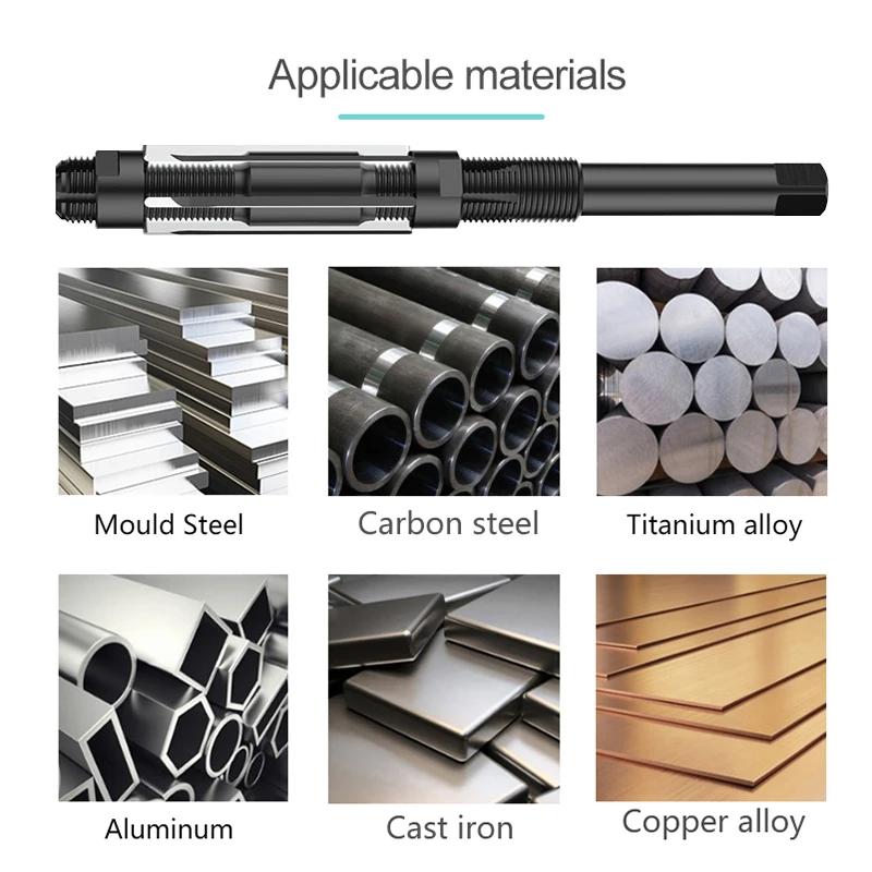 HSS Adjustable Manual Reamer 6-84mm, Used for Manual Reaming and Precision Cutting Tool Hand Tools