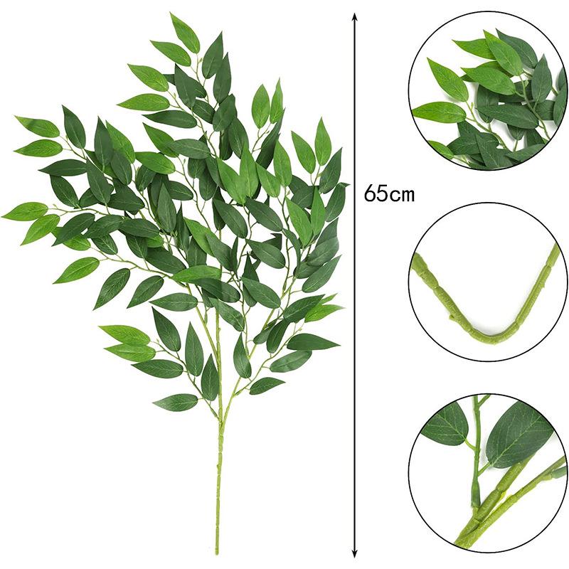 Artificial Date Leaf Green Plant for Indoor Decoration – Fake Flower Ornament for Wedding Bouquets and Accessories