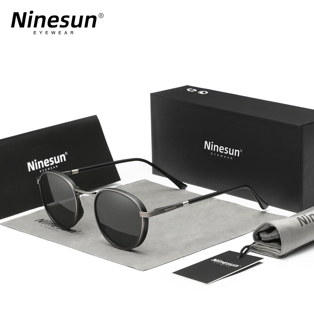 Ninesun Kleine Größe Runde Rahmen Sonnenbrille Für Herren UV400 Polarisiert Luxusmarken-Design Vintage Damenbrille Schutzbrille