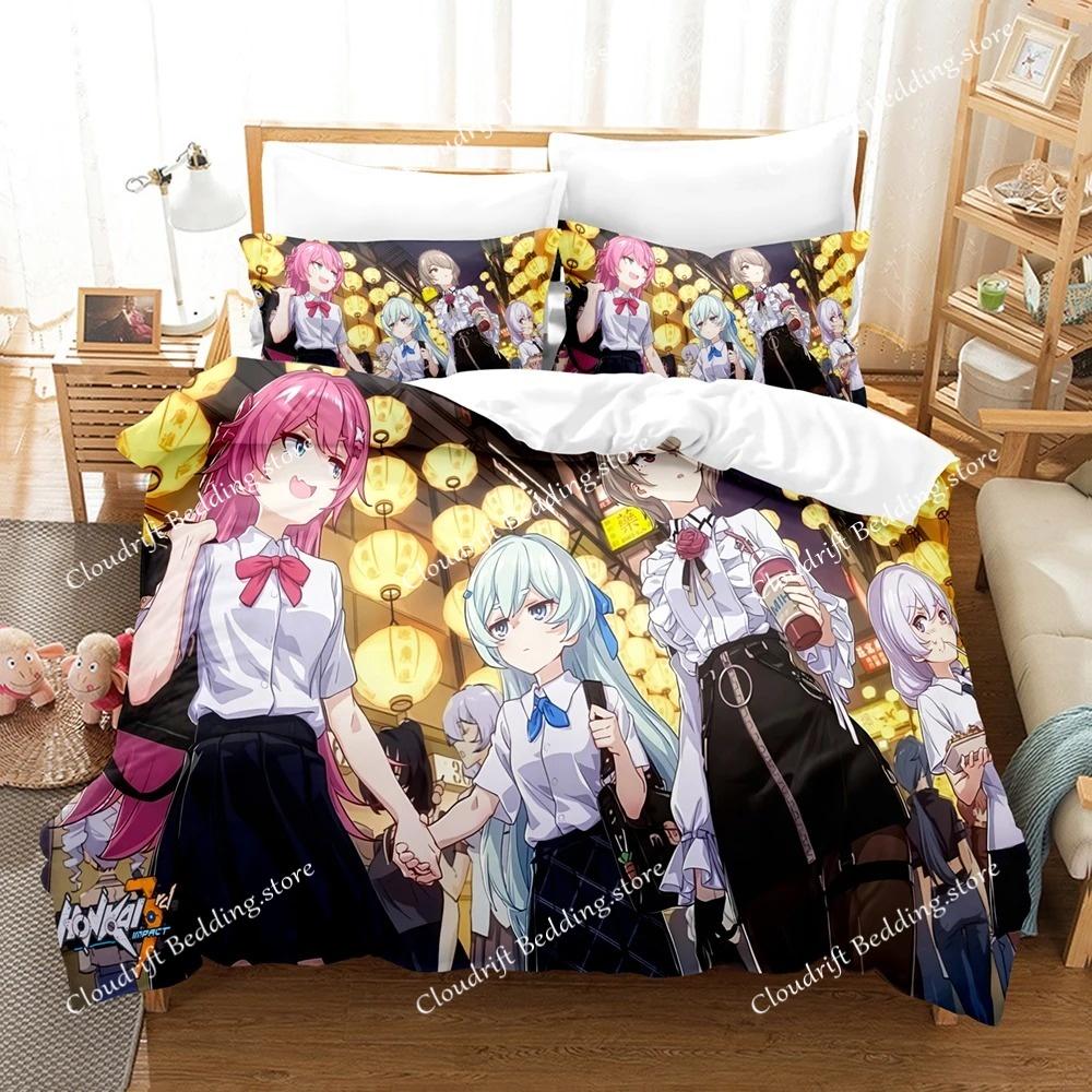 New Anime Honkai Impact 3rd Bedding Sets Duvet Cover Set With Pillowcase Twin Full Queen King Bedclothes Bed Linen Home Textiles