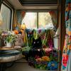 Garden Cat With Butterflies And Flowers Artwork Blanketcustomizable With Your Namecomfortable And Stylish Perfect For Travel Beds Chairs Offices Sofas