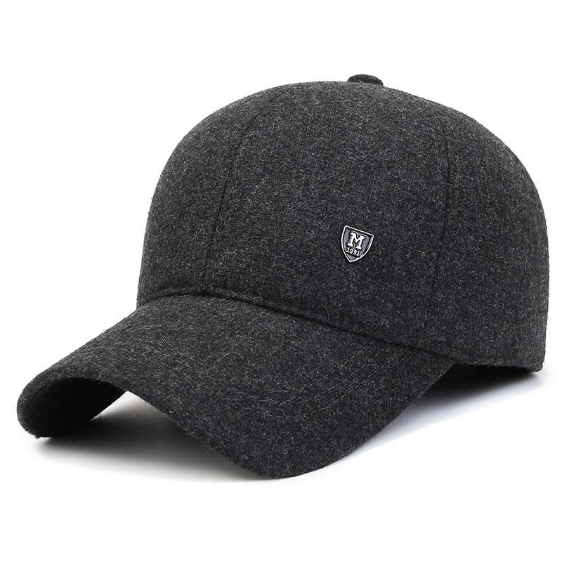 

Baseball Letter M Cap Outdoor Walking Thickening Breathable Sun Gift Protection темно-серого