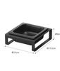 Yamazaki Pet Food Bowl W15 x x Food and Water 5815 Stand, Black, Approx. D15.5 H6cm, Tower, Bowl,