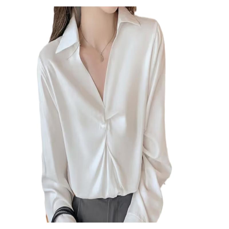 

BINGHUO Women s Stylish Long Sleeve Professional Shirt L