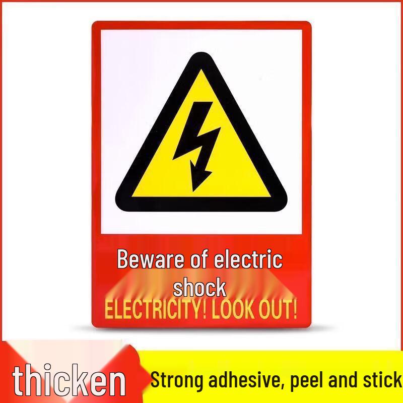 PVC Fire Safety Warning Sign - Beware of Electric Shock