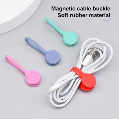 Magnetische Kabel-Clips Kabel verstellbar elastische Soft Organizer Gummi Elastizität Kabel Management Gürtel
