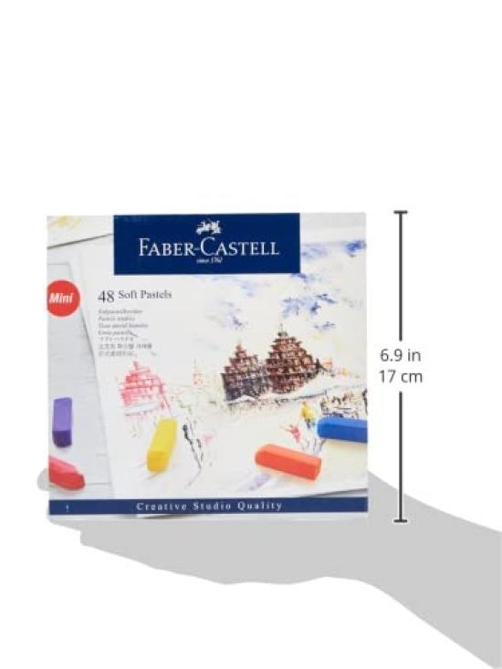 Soft 46 Paper 128248 Japanese Faber-Castell Pastels, Colors, 48-Piece Set, Box, [Official Product]