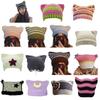 Fashion Beanie Hat for Women Girls Cat Ear Knit Hat Lovely Anime Skull Hat Y2K Moom Crochet Bonnet Hat Punk Headdress