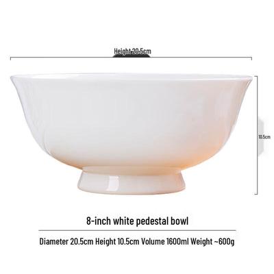 Huihuang Jingdezhen Pure White Ceramic High-Foot Bowls