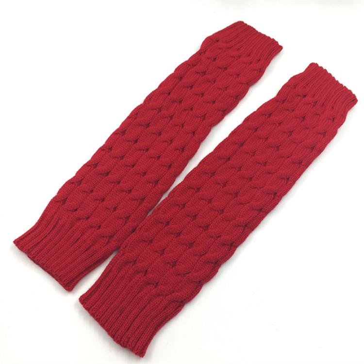 Tykke benvarmere og scrunch-sokker i ullstrikk i koreansk stil med kabelstrikkdesign for kvinner