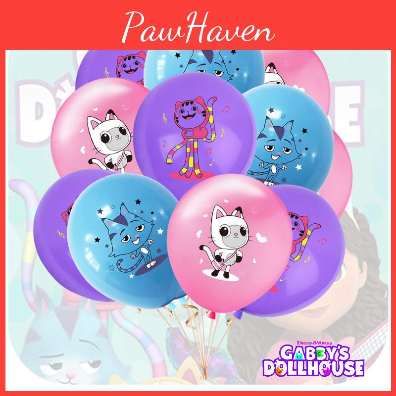 Gabby Dollhouse Themed Party Balloons 12 Inch Latex Balloons Assorted Colors With Logo Printing