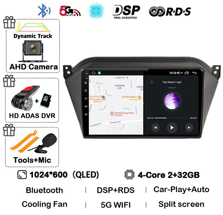 Android 14 Wireless Carplay Auto WIFI+4G For JAC S2 t40 2015 2016 2017 2018 Car Radio Video Player GPS Multimedia Stereo Audio