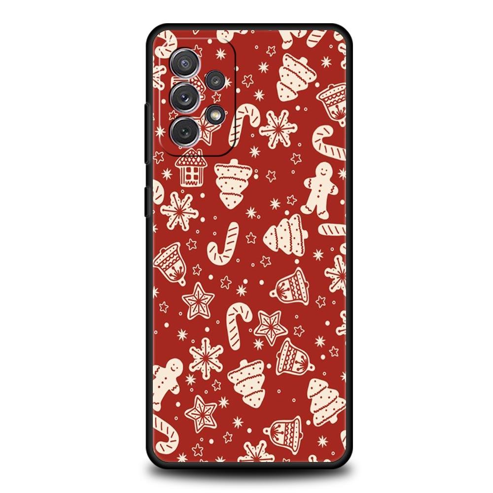 Cartoon Christmas Phone Case For Samsung Galaxy A15 A13 A51 A71 A41 A31 A21S A03S A05 A35 A32 A55 A23 A25 A33 A53 A73 5G Cover