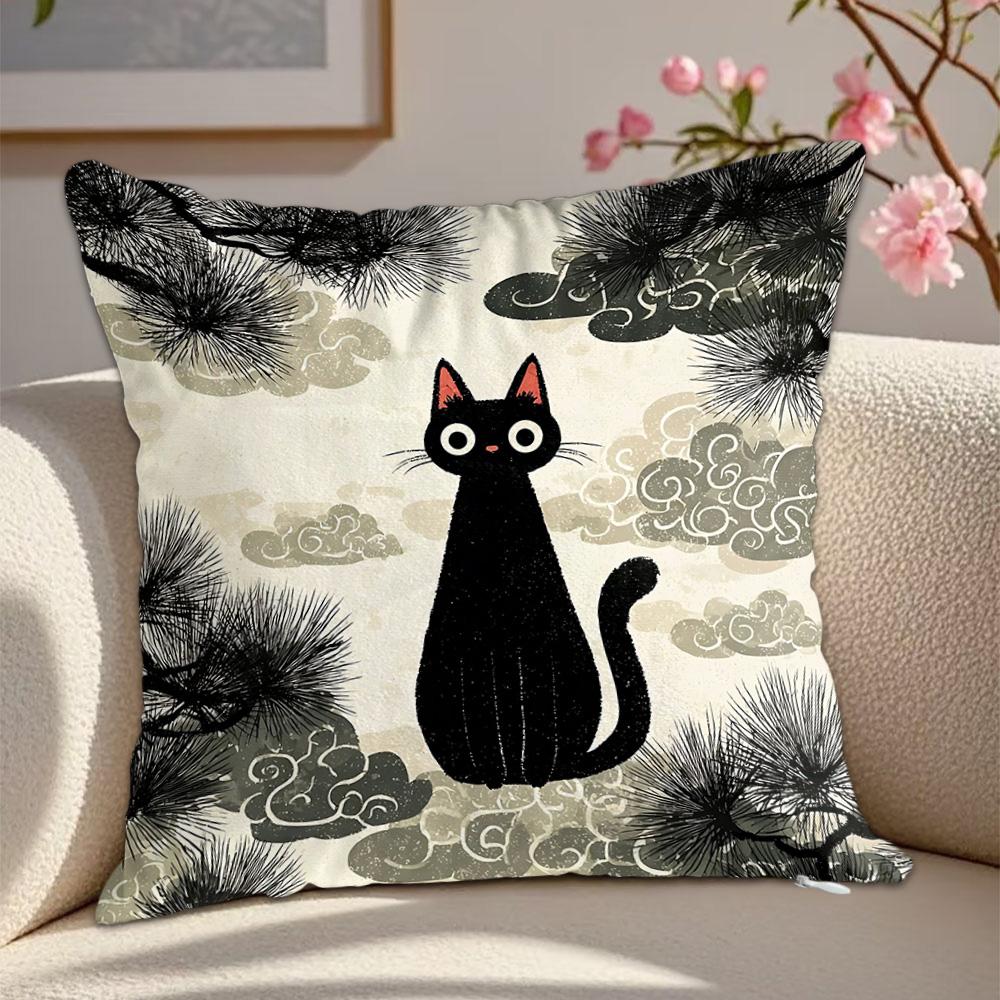 Kawaii Cats Ornamental Pillows Decorative Cushion Covers X Cushions Cover Home Decor Items Decorations Bedroom