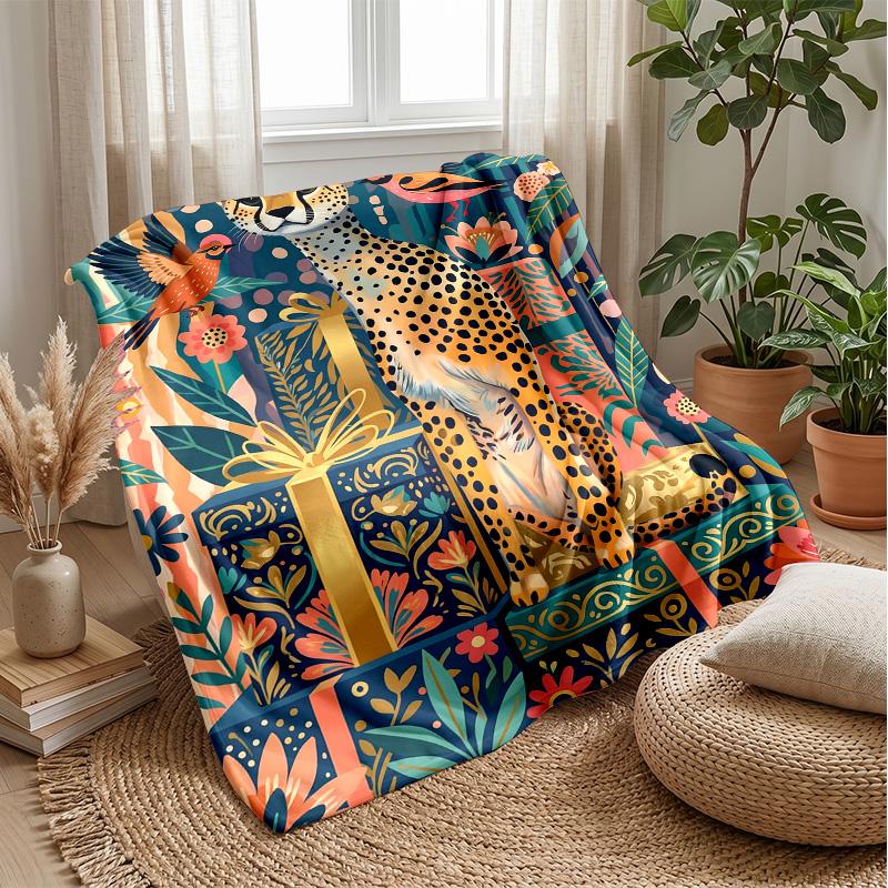 Jeweled Bow and Flowers 1 Theme blanket Lightweight Warm Flannel Blanket Decorative Throw Blanket for Home Decoration