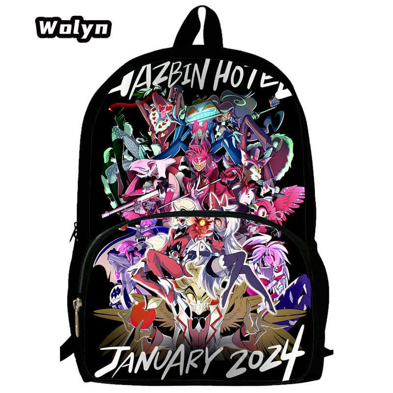 Hell Inn Hazbin Hotel Student School Bag High Value Leisure Oxford Ridge Relief Backpack